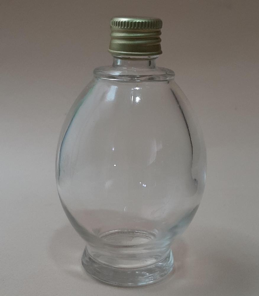 Vidro Bola 100Ml Com Tampa De Alumínio