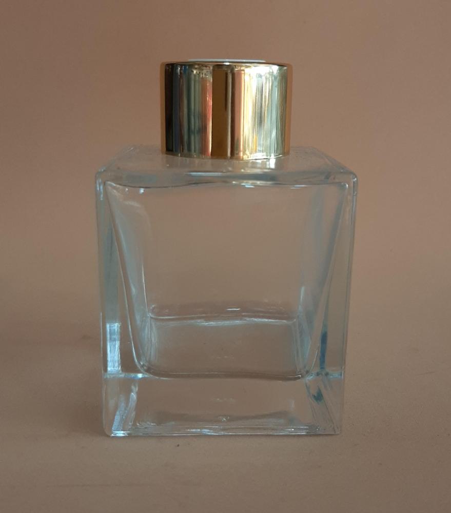 Vidro Cubo 100Ml Com Tampa Aromatizador