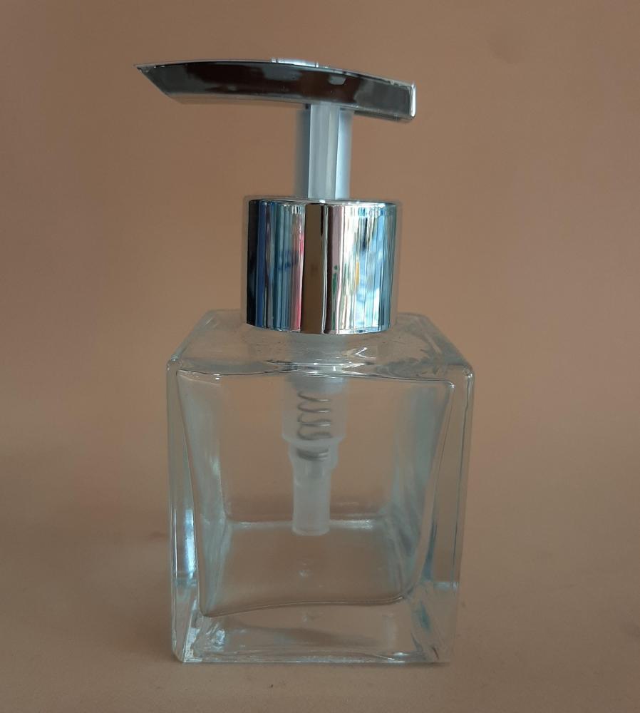 Vidro Cubo 100Ml Com Válvula Pump Super Luxo